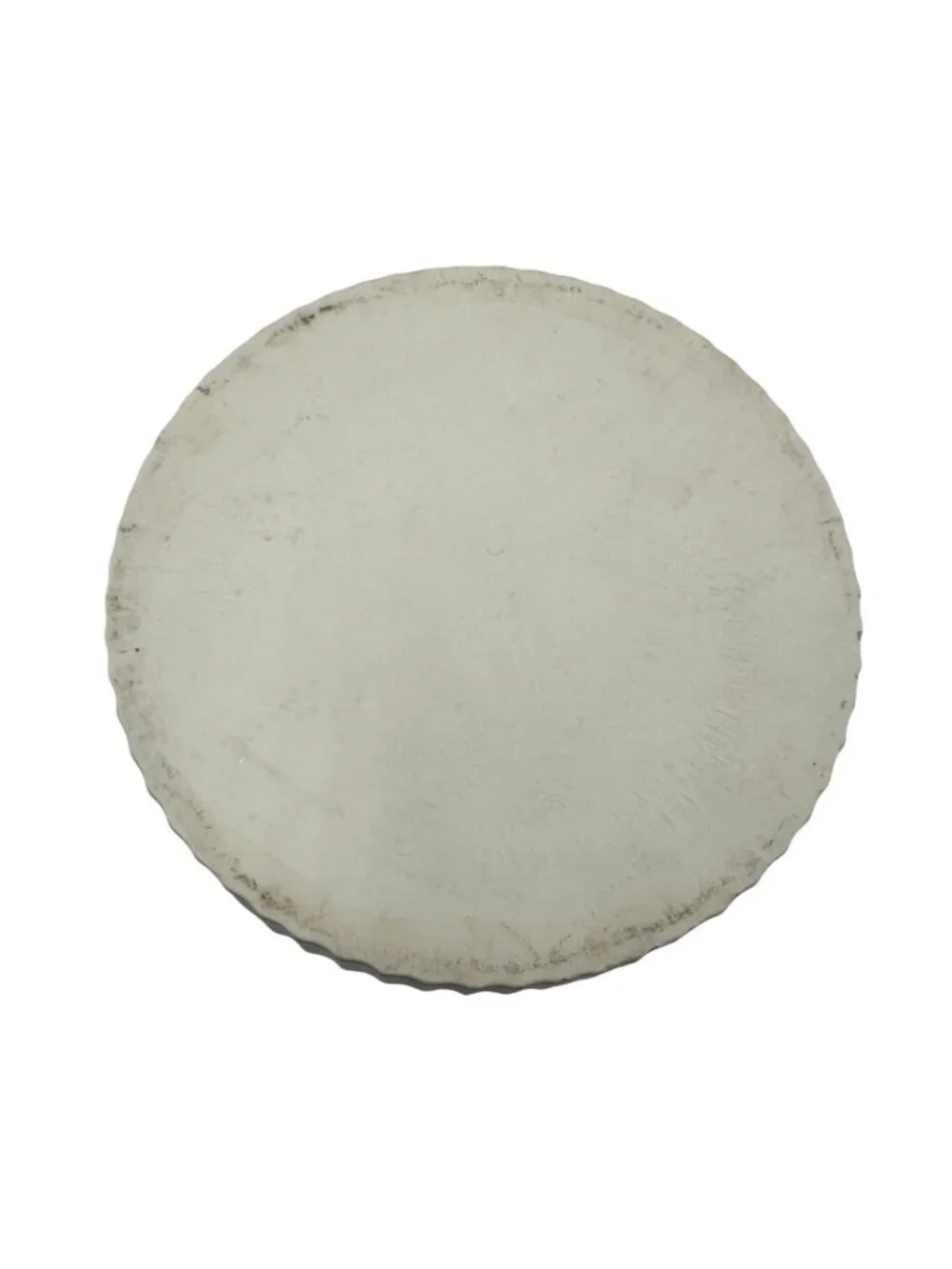White Ceramic Round Baking Dish Ribbed Textured Sides Oven-Safe Cookware 7.5